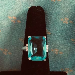 Sterling Silver Blue Sapphire Ring